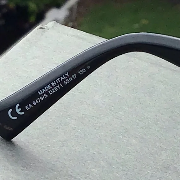 Emporio Armani Sunglasses Made in Italy Lightweight Black Frame EA9479/S D28YI